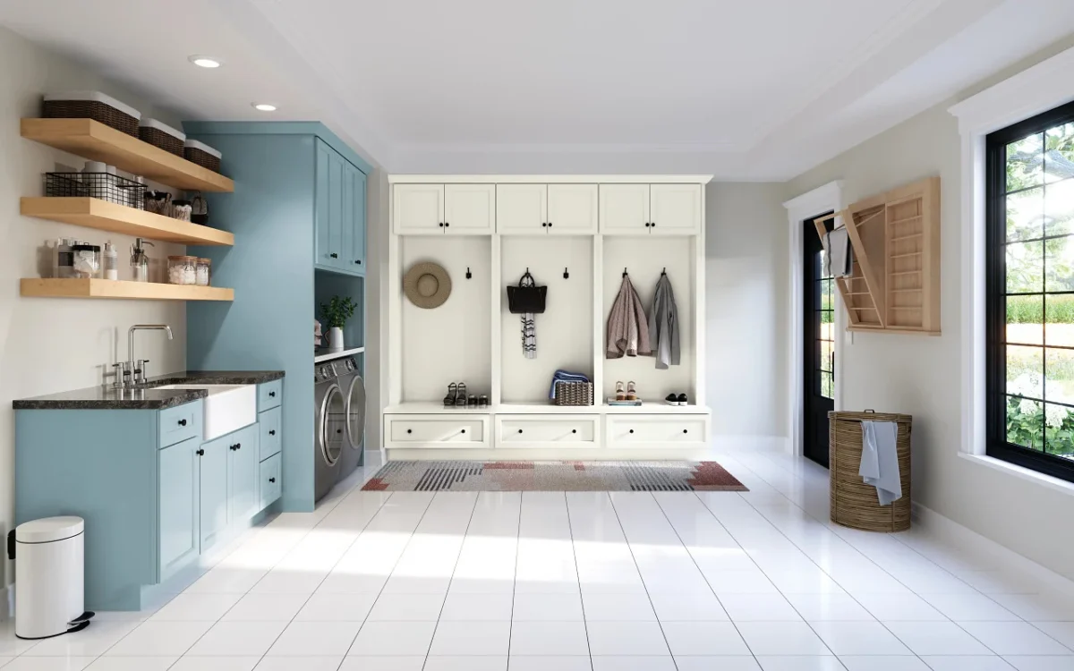 Drop zone and laundry room custom cabinetry - M Barton Frost Caribbean