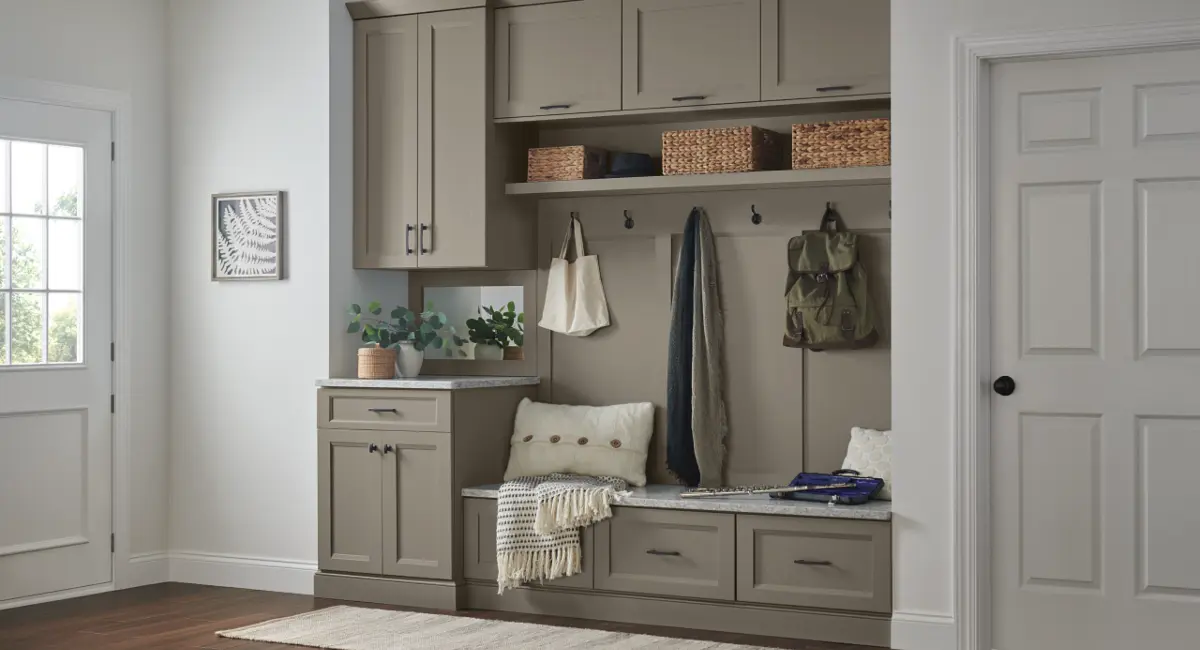 Serenade drop zone custom cabinets